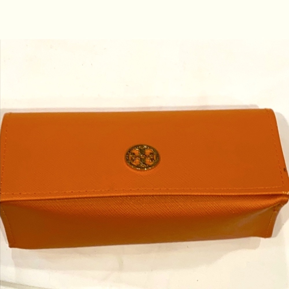 Tory Burch orange sunglasses case & protective drawstring pouch - Picture 4 of 10